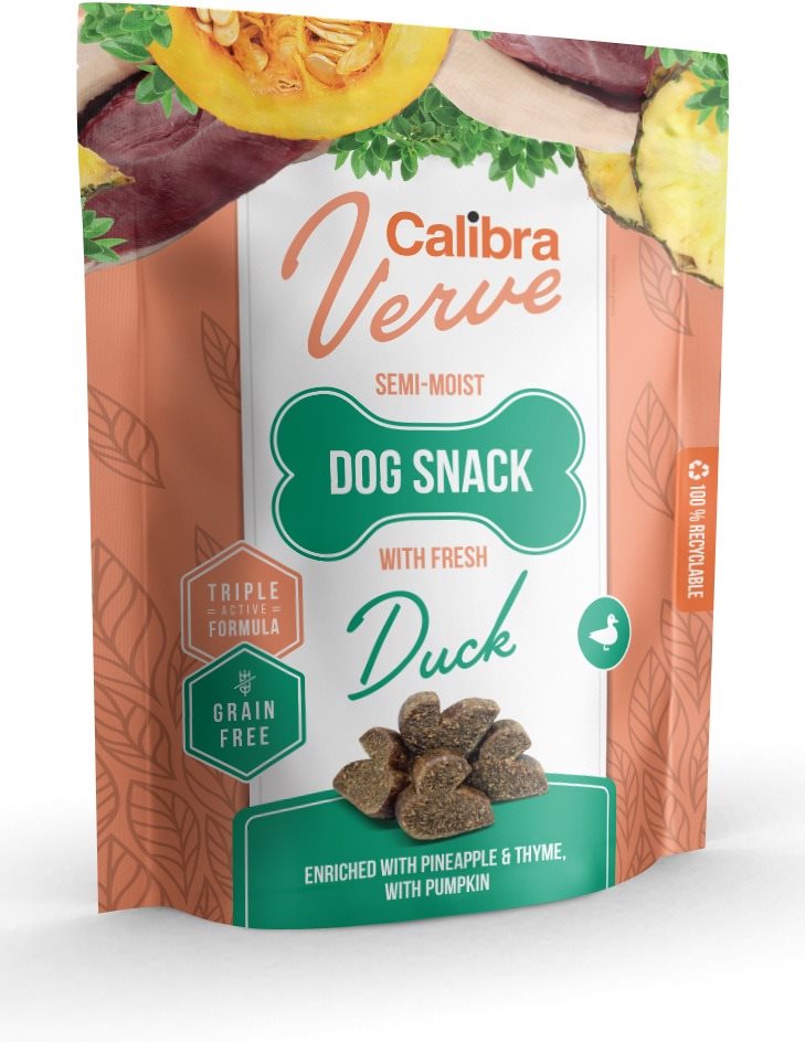Calibra Dog Verve Semi-Moist Snack Fresh Duck 150 g Maškrty pre psov