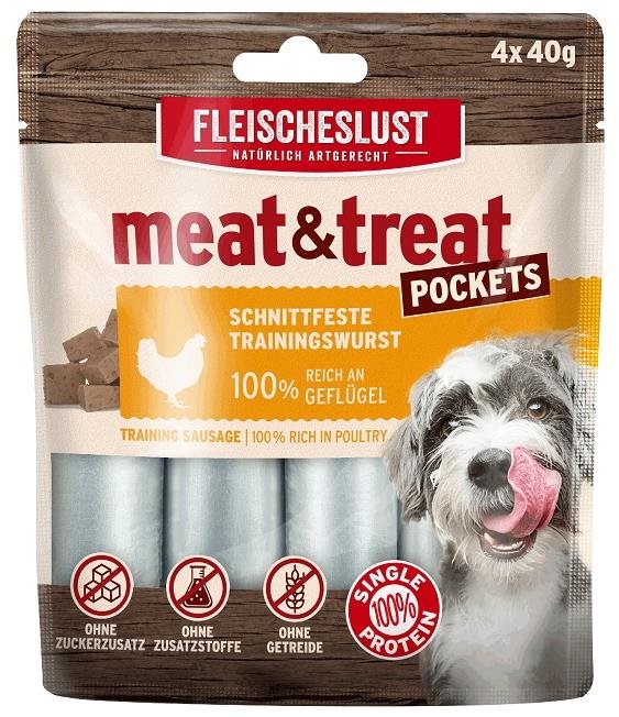 Meatlove Meat & Treat Poultry 4× 40 g Saláma pre psov