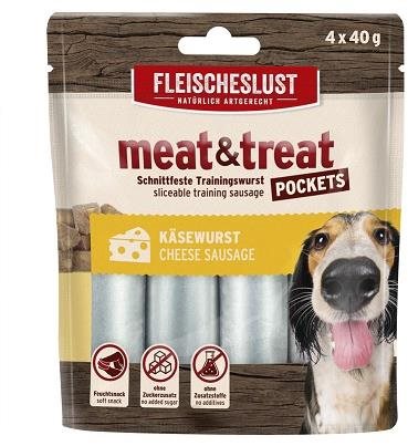 Meatlove Meat & Treat Cheese Sausage 4× 40 g Saláma pre psov