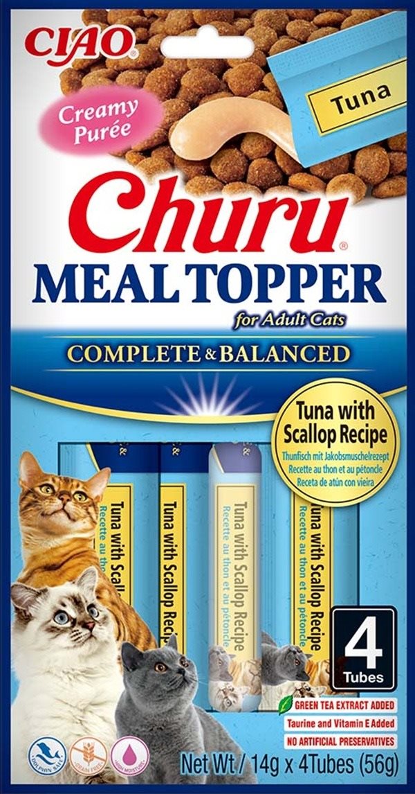 Ciao Churu Cat Meal Toppers tuniakom a hrebenatkou 4× 14 g Maškrty...