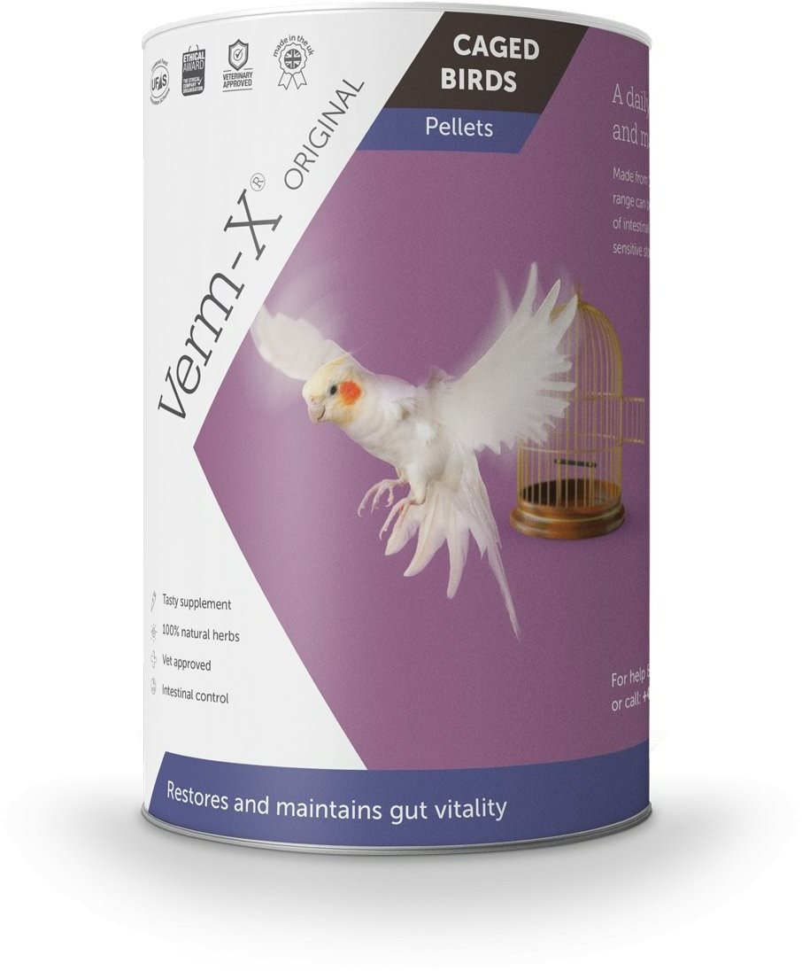 Verm-X Prírodné pelety proti črevným parazitom pre vtáky 100 g...