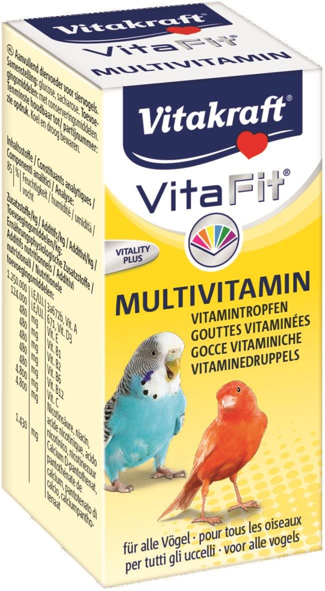 Vitakraft Vita Fit Multivitamín kvapky 10 ml Doplnok stravy pre vtáky