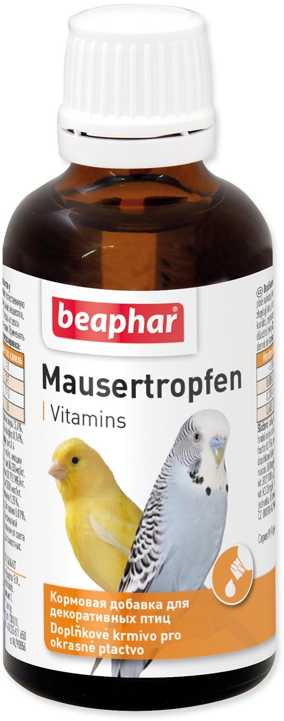 Beaphar Kvapky vitamínové Mausertropfén 50 ml Krmivo pre vtáky
