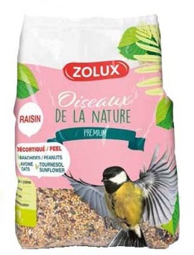 Zolux premium mix 2 zmes semien + hrozienka pre vonkajšie vtáky 2,5...