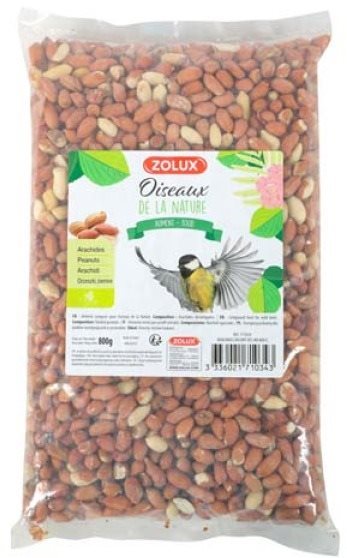 Zolux lúpané arašidy pre vonkajšie vtáky 800 g Krmivo pre vtáky