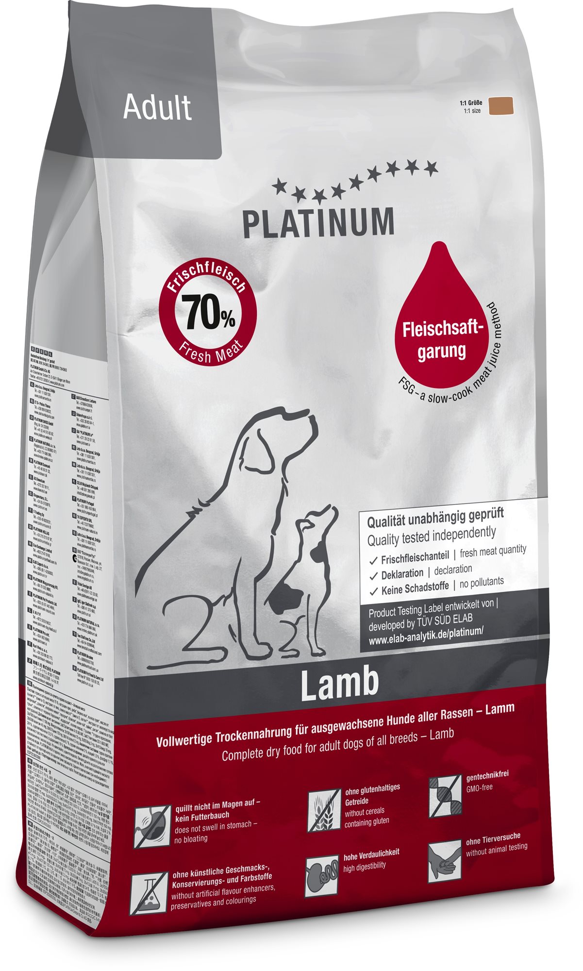 Platinum natural lamb rice jahňacie s ryžou 5 kg Granuly pre psov