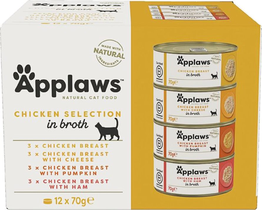 Applaws konzerva Cat multipack kurací výber 12× 70 g Konzerva pre...