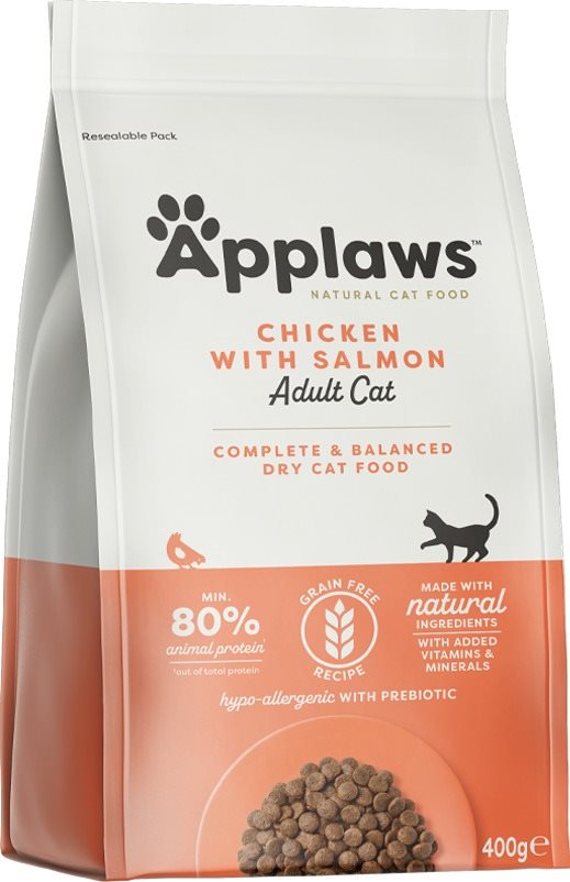 Applaws granuly Cat Adult kura s lososom 400 g Granule pre mačky