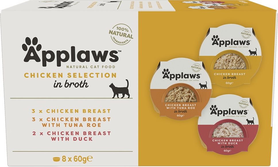 Applaws miska Cat Pot multipack kurací výber 8× 60 g Vanička pre...