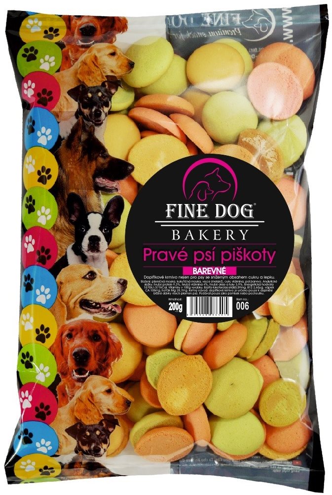 Fine Dog bakery piškóty pre psov 6 × 200 g farebné Piškóty pre psa