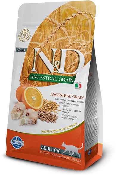 N&D Ocean Cat Adult Codfish & Orange 5 Kg Granule pre mačky