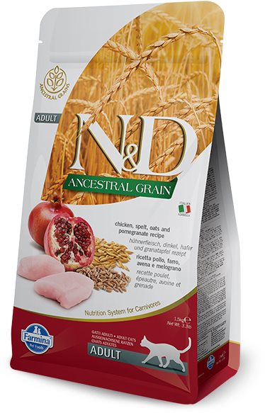 N&D Ancestral Grain Cat Adult Chicken & Pomegranate 10 kg Granule...