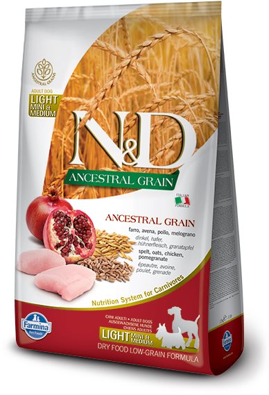N&D Ancestral Grain Dog Light Medium & Maxi Chicken&Pomegranate 12...
