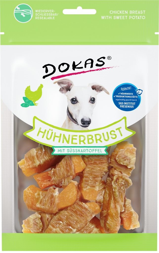 Dokas – Kuracie prsia s batátom 70 g Maškrty pre psov
