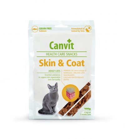 Canvit Snacks CAT Skin & Coat 100 g Maškrty pre mačky