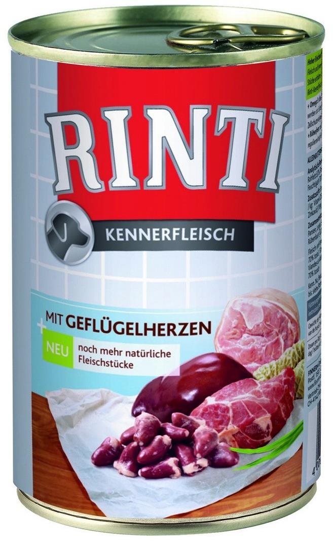Rinti Kennerfleisch konzerva hydinové srdiečka 400 g Konzerva pre...