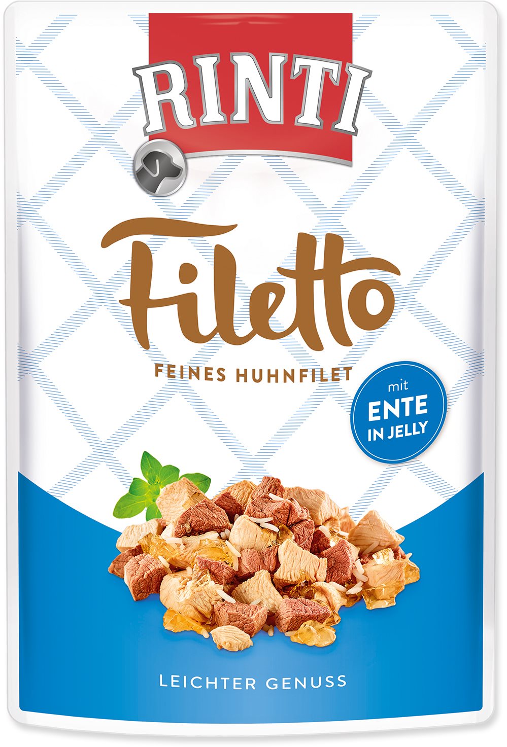 Rinti Filetto Kapsička kura + kačka v želé 100 g Kapsička pre psov