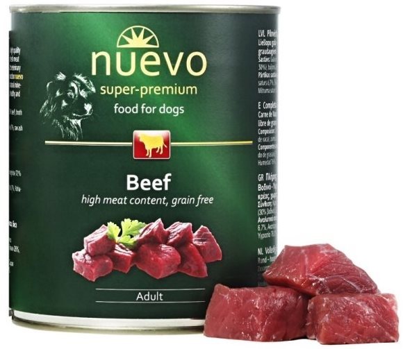 Nuevo pes adult hovädzia konzerva 800 g Konzerva pre psov