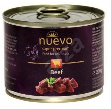 Nuevo mačka adult hovädzia konzerva 200 g Konzerva pre mačky