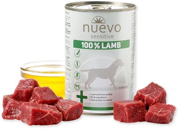 Nuevo pes sensitive jahňacie monoproteín konzerva 400 g Konzerva...