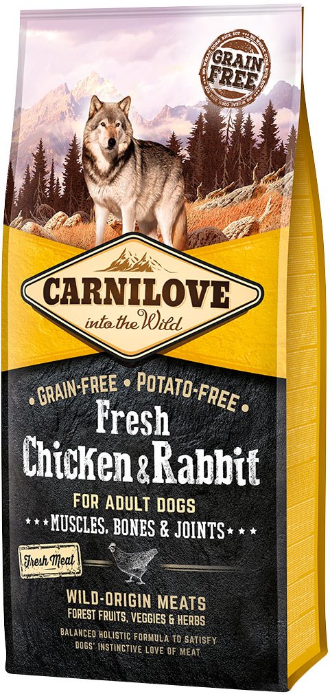 Carnilove fresh chicken & rabbit muscles, bones & joints for adult...