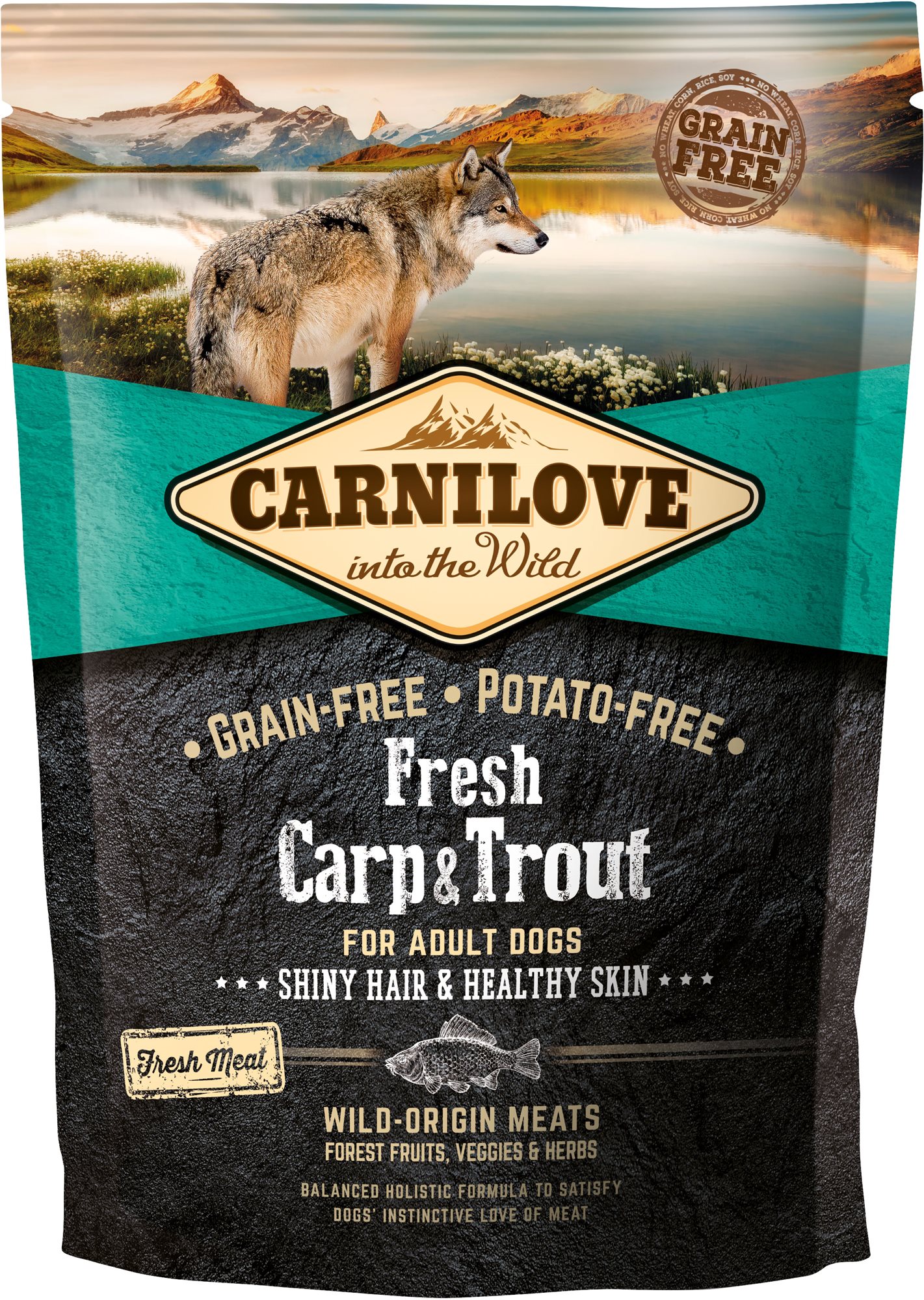 Carnilove fresh carp & trout shiny hair & healthy skin for adult...