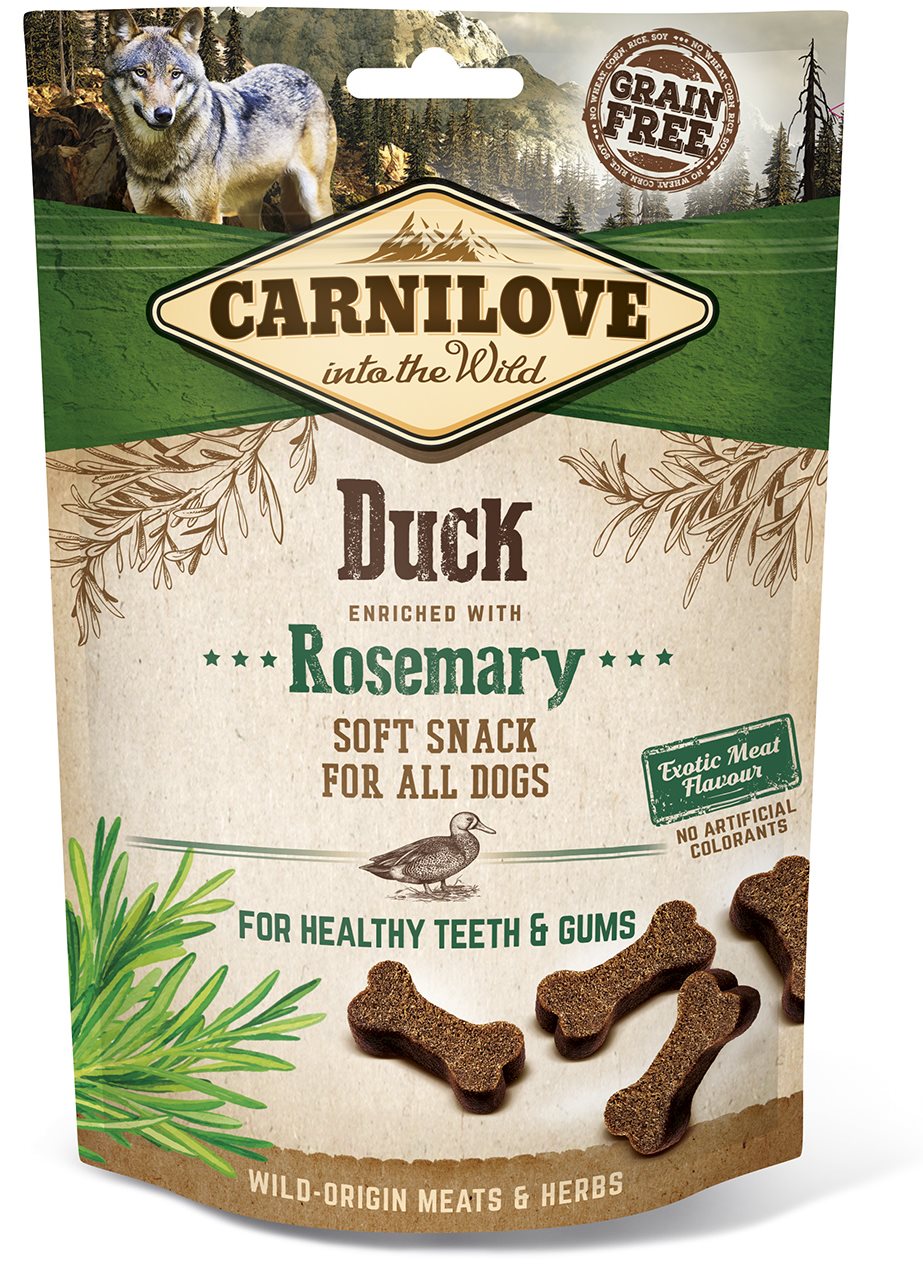 Carnilove dog semi moist snack duck enriched with rosemary 200 g...