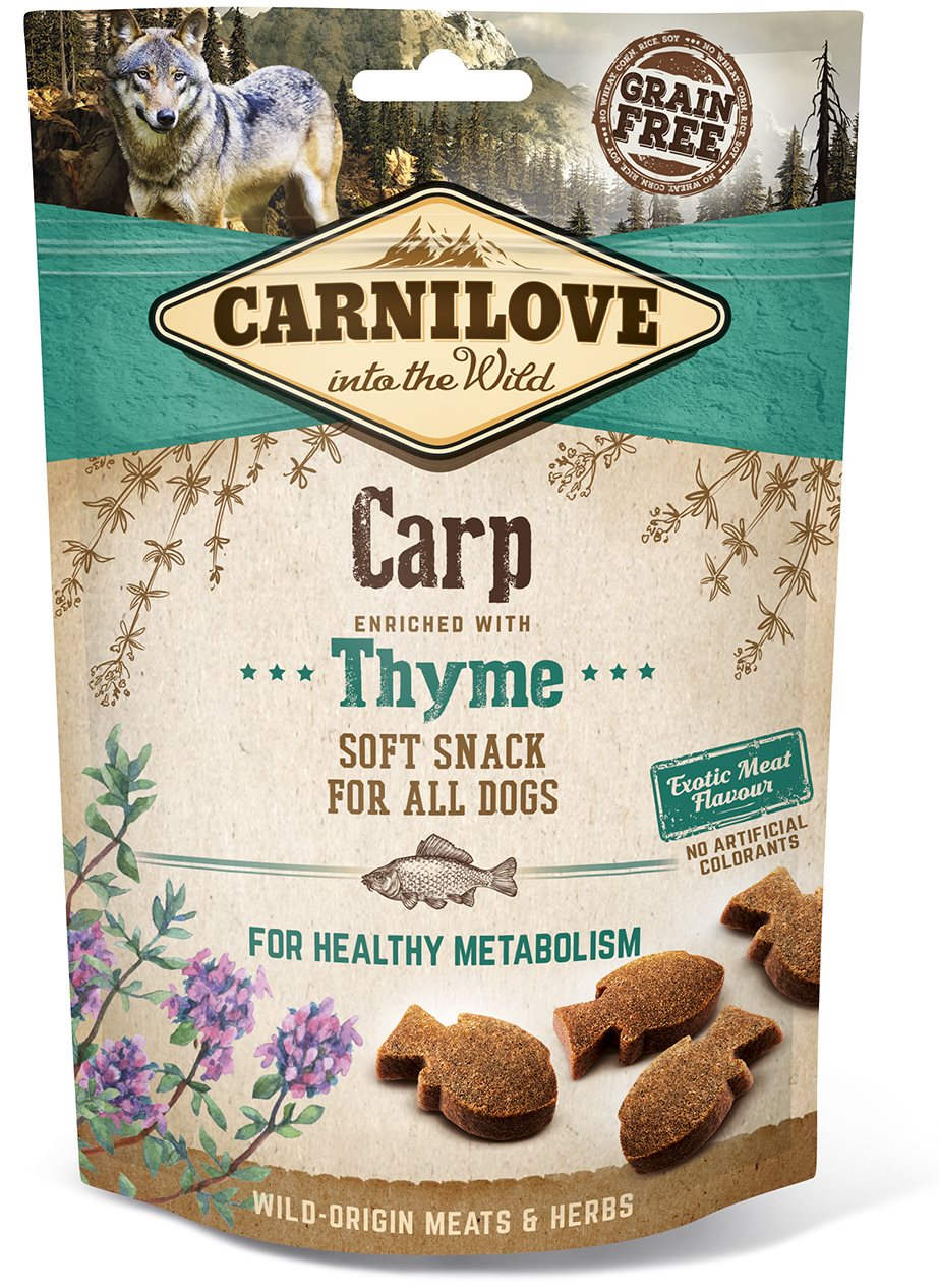 Carnilove dog semi moist snack carp enriched with thyme 200 g...