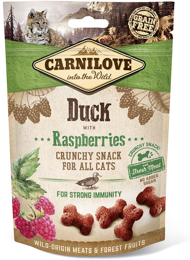 Carnilove cat crunchy snack duck with raspberries with fresh meat...