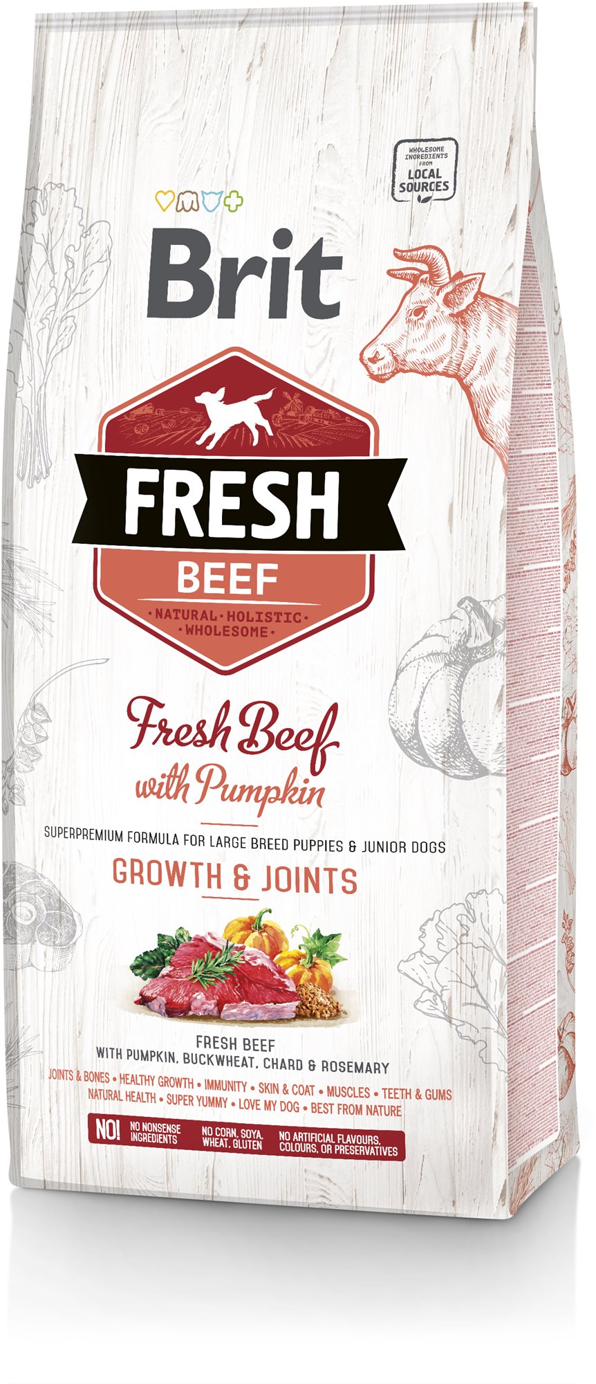 Brit Fresh beef with pumpkin puppy large 12 kg Granule pre šteniatka