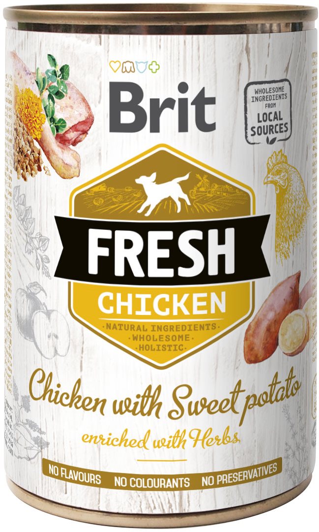 Brit Fresh chicken with sweet potato 400 g Konzerva pre psov