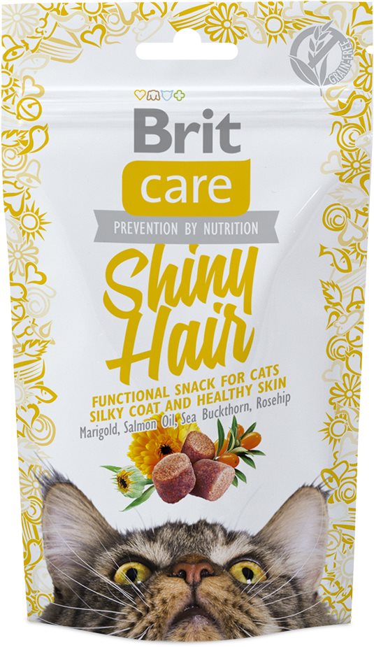 Brit Care Cat Snack Shiny Hair 50 g Maškrty pre mačky