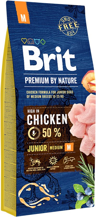 Brit Premium by Nature Junior M 15 kg Granule pre šteniatka