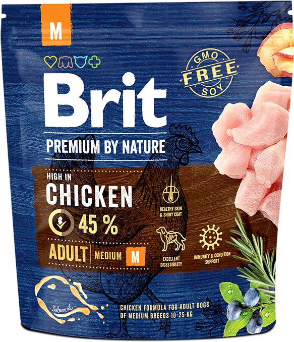 Brit Premium by Nature Adult M 1 kg Granuly pre psov