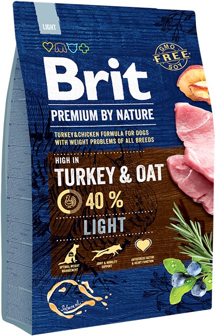 Brit Premium by Nature Light 3 kg Granuly pre psov