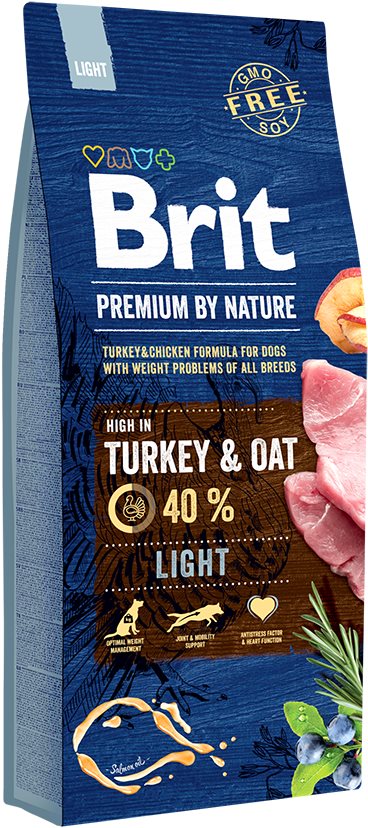 Brit Premium by Nature Light 15 kg Granuly pre psov