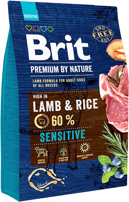 Brit Premium by Nature Sensitive Lamb 3 kg Granuly pre psov