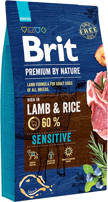 Brit Premium by Nature Sensitive Lamb 8 kg Granuly pre psov