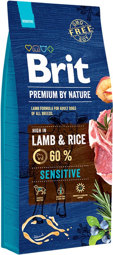 Brit Premium by Nature Sensitive Lamb 15 kg Granuly pre psov