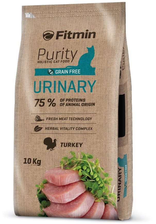 Fitmin Purity Cat Urinary s čerstvým morčacím pre zdravé močové...