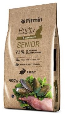 Fitmin Purity Cat Senior s čerstvým králičím pre dospelé a starnúce...