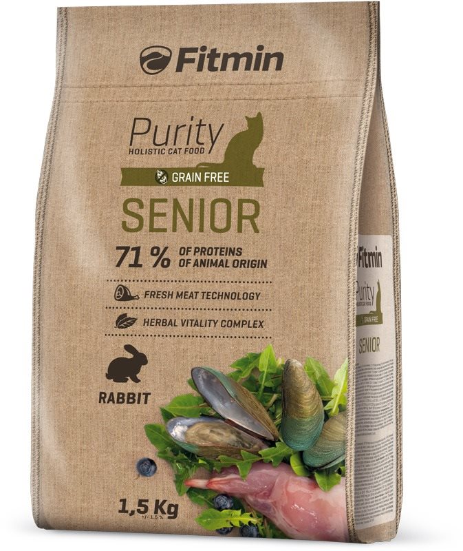 Fitmin Purity Cat Senior s čerstvým králičím pre dospelé a starnúce...