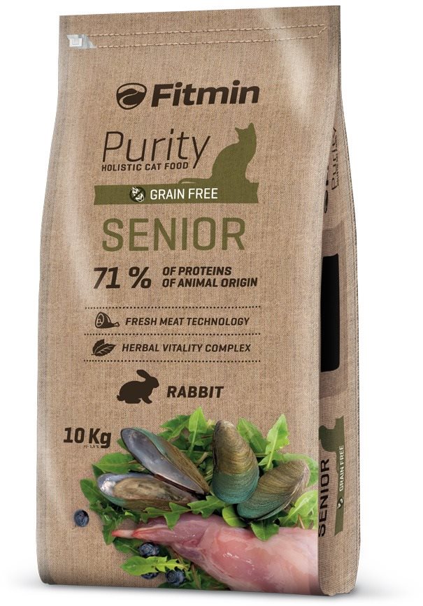Fitmin Purity Cat Senior s čerstvým králičím pre dospelé a starnúce...