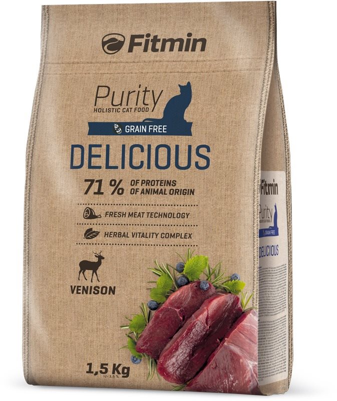 Fitmin Purity Cat Delicious so zverinou pre vyberavé mačky 1,5 kg...