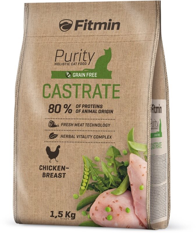 Fitmin Purity Cat Castrate s čerstvým kurčaťom pre kastrované mačky...