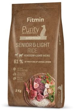 Fitmin Purity Dog Rice Senior & Light Venison & Lamb  2 kg Granuly...