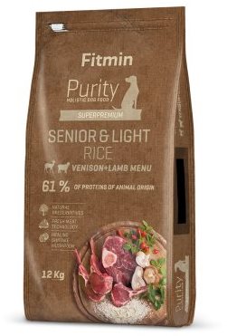 Fitmin Purity Dog Rice Senior & Light Venison & Lamb  12 kg Granuly...