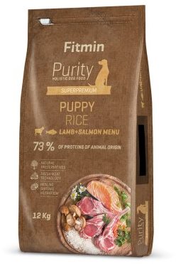 Fitmin  Purity Dog Rice Puppy Lamb & Salmon 12 kg Granule pre...
