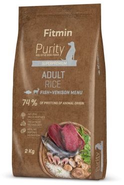 Fitmin Purity Dog Rice Adult Fish & Venison  2 kg Granuly pre psov