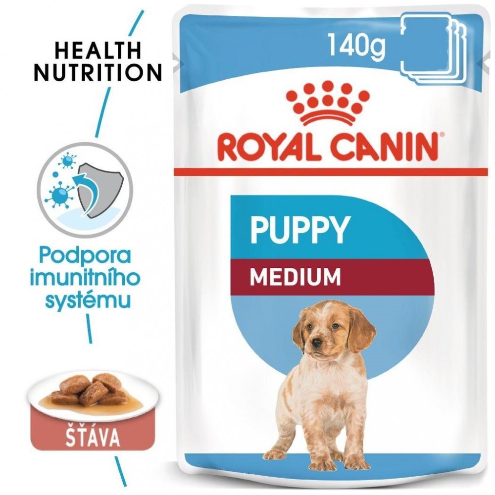 Royal Canin Medium Puppy 10× 0.14 kg Kapsička pre psov